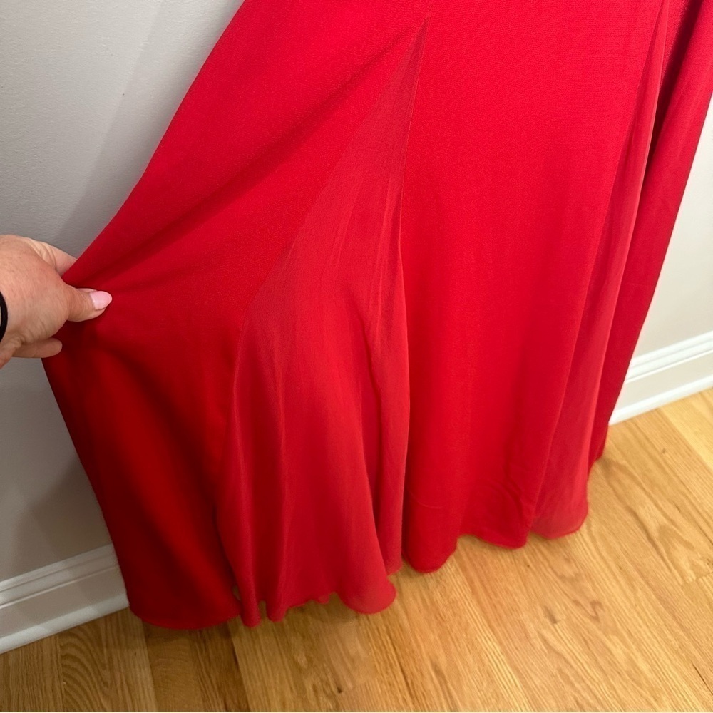White by Vera Wang Gown Dress Valentine Red Bridesmaid Bridal Wedding Guest Prom - Picture 4 of 10